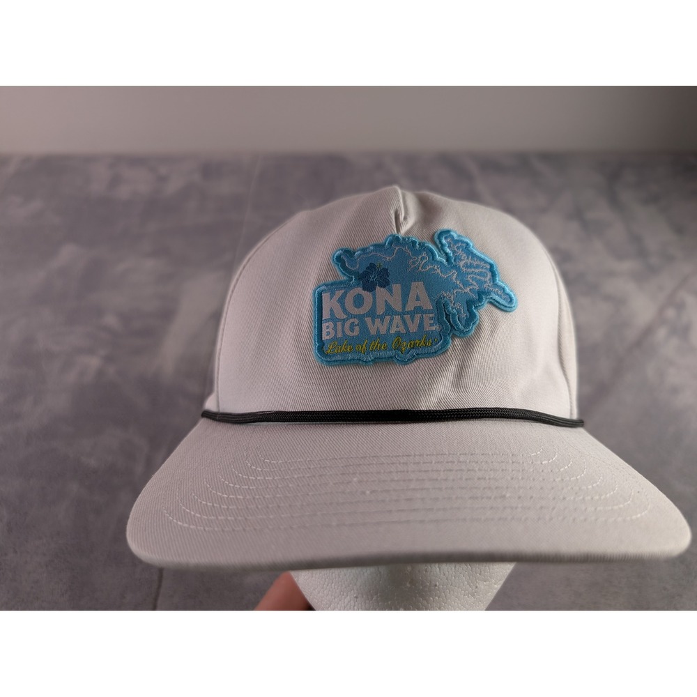Kona Big Wave Lake of the Ozarks White Rope Snapback Hat Quake City Caps Cotton